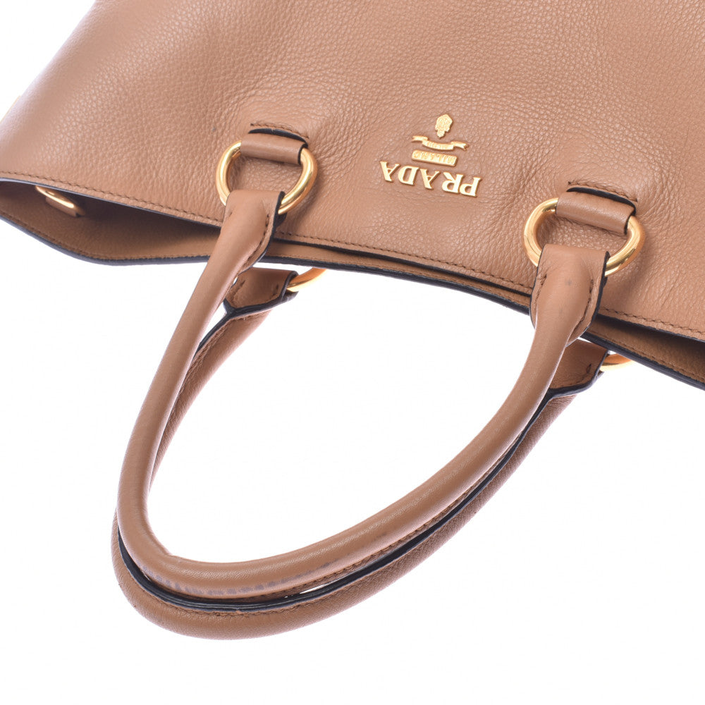 プラダトートバッグ ベージュ レディース 2WAYバッグ PRADA 中古 プラダトートバッグ ベージュ レディース 2WAYバッグ PRADA 中古