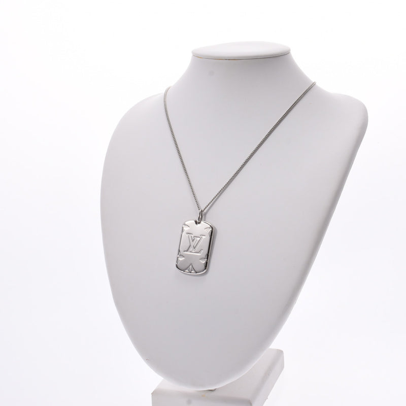 Louis Vuitton LOUIS VUITTON locket necklace monogram M62484 pendant men's  silver