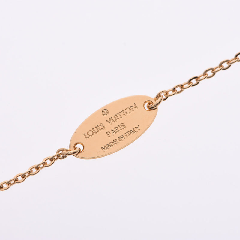 LOUIS VUITTON Nanogram Name Tag Necklace Gold 1259250