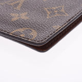 LOUIS VUITTON Louis Vuitton monogram Porto 2 cult vertical brown M60533 unisex monogram canvas pass case B rank used silver warehouse