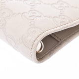 GUCCI Gucci Gucci Shima ivory 115240 unisex leather notebook cover AB rank used Ginzo