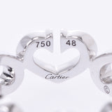 Cartier C heart dia ring 180wg ladies K18 WG / ring ring