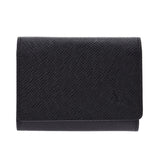 LOUIS VUITTON Louis Vuitton Taiga Anverop Cult du Visit Business Card Case Aldoise (Black) M30922 Men's Leather Card Case A Rank Used Ginzo