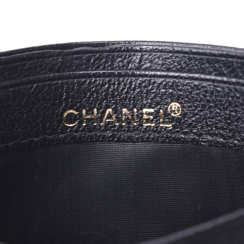 Chanel Black Gold Hardware ladies calf card case B