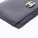 Chanel Black Gold Hardware ladies calf card case B