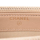 香奈儿（Chanel）香奈儿（Chanel）男孩香奈儿（Chanel）手拿包米色金色硬件女士小羊皮链条钱包未使用的Ginzo