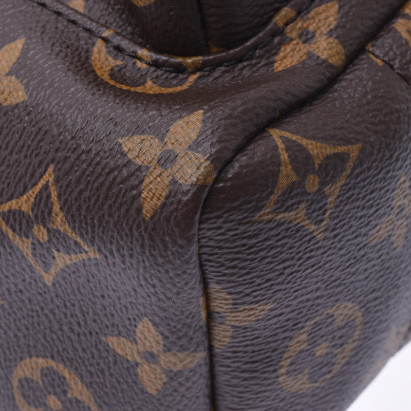 LOUIS VUITTON Louis Vuitton monogram Palm Springs PM brown / black M44871 Lady's monogram canvas rucksack day pack newly used goods silver storehouse