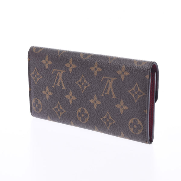 LOUIS VUITTON Louis Vuitton Monogram Portofeuille Emily Old Model Rouge M60136 Unisex Monogram Canvas Long Wallet B Rank Used Ginzo