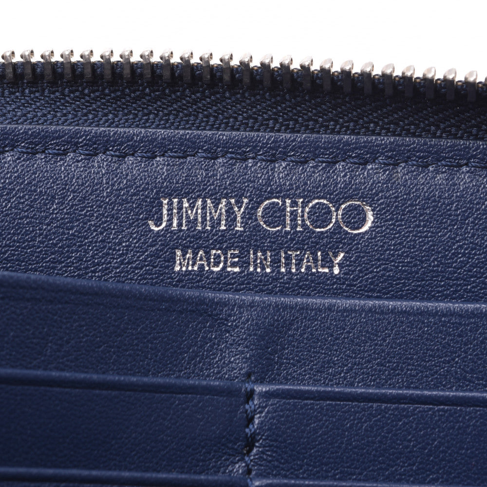 ジミーチュウフィリパ ラウンドファスナー長財布 スタースタッズ ブルーメタリック ユニセックス 長財布 JIMMY CHOO 中古 – 銀蔵オンライン