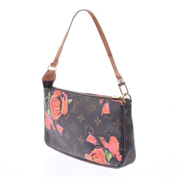 Louis Vuitton Monogram rose pochette axe soir brown m48615 Womens Monogram canvas accessory pouch B