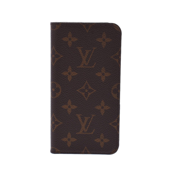 ルイヴィトンフォリオ iPhone XR 14145 ブラウン ユニセックス
