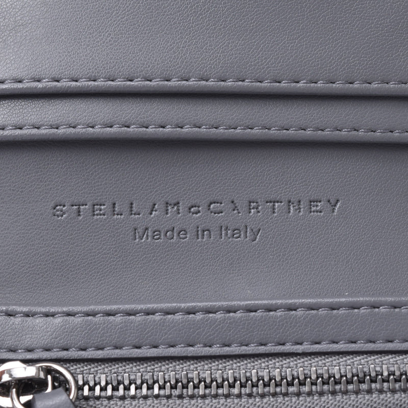 Stella McCartney Stella McCartney Falabella三折式紧凑型钱包灰色银色硬件女士聚酯纤维三折式钱包A Rank Used Ginzo