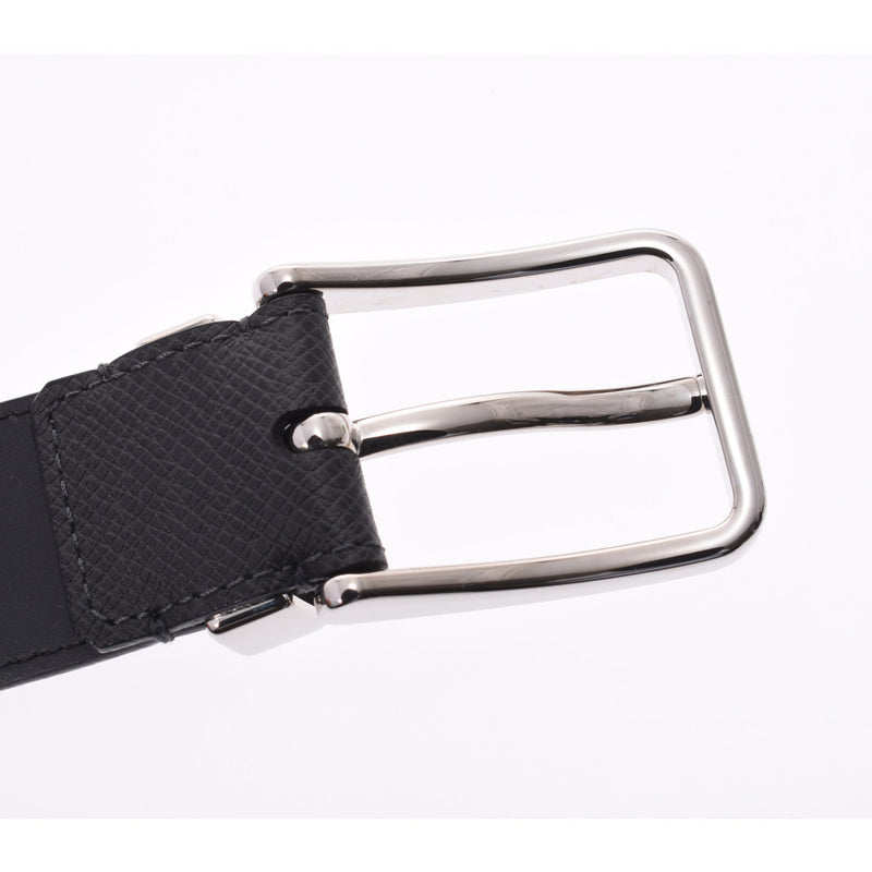 LOUIS VUITTON ルイヴィトンタイガサンチュールポンヌフ 85cm black silver metal fittings M9921 men leather belt A rank used silver storehouse