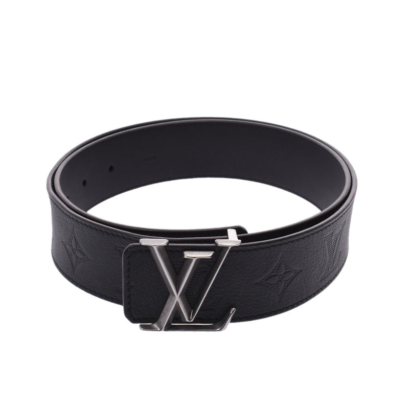 14145 Louis Vuitton sun Tulle LV initial pyramid 90cm black silver metal  fittings men belt M0032 LOUIS VUITTON is used – 銀蔵オンライン