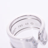 CARTIER Cartier C2 ring LM #49 No. 9 ladies K18WG / diamond ring a rank used silver