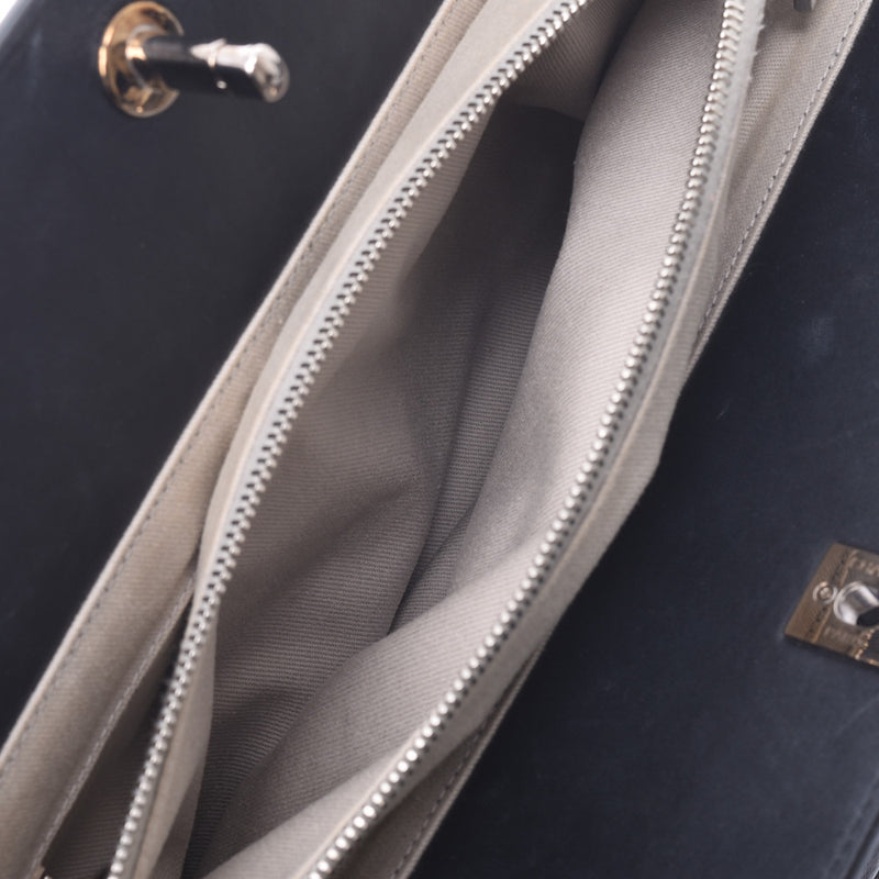 CHANEL Chanel Matrasse 2WAY Bags,Black Silver Golden,Ladies Carf,Handbag B Rank,使用银器。