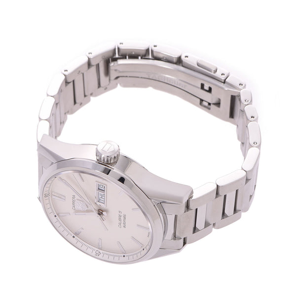 TAG HEUER タグホイヤー カレラ WAR201B-0 メンズ SS 腕時計 自動巻き 白文字盤 Aランク 中古 銀蔵