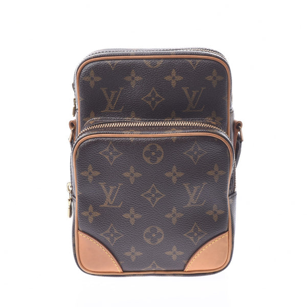 LOUIS VUITTON路易威登Monogram Amazon棕色金色金属配件M45236中性Monogram帆布肩背包B等级二手Ginzo