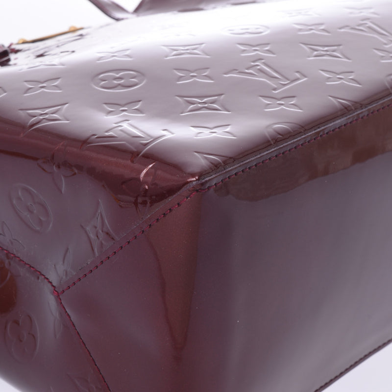 LOUIS VUITTON Louis Vuitton Verni Wilshire MM Tote Bag Rouge Foruvist M91646 Ladies Monogram Verni Handbag AB Rank Used Ginzo