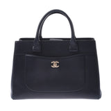 CHANEL Chanel neo-executive bag black gold metal fittings Lady's leather tote bag B rank used silver storehouse
