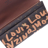 Louis Vuitton Monogram graffiti Polka solissa peach m92190 Unisex Long Wallet