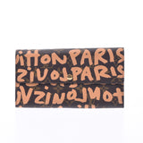 Louis Vuitton Monogram graffiti Polka solissa peach m92190 Unisex Long Wallet