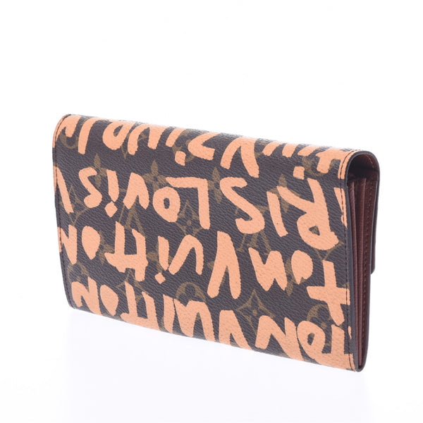 Louis Vuitton Monogram graffiti Polka solissa peach m92190 Unisex Long Wallet