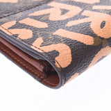 Louis Vuitton Monogram graffiti Polka solissa peach m92190 Unisex Long Wallet