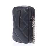 CHANEL シャネル カンボンライン ココマーク シガレットケース 黒/黒 ユニセックス カーフ/エナメル ブランド小物 Cランク 中古 銀蔵