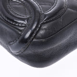 CHANEL シャネル カンボンライン ココマーク シガレットケース 黒/黒 ユニセックス カーフ/エナメル ブランド小物 Cランク 中古 銀蔵