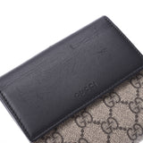 GUCCI Gucci W Hook Wallet Grey/Black 410104 Women's GG Supreme Canvas Leather Folded Wallet AB Rank Used Ginzo