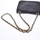 CHANEL mini chain shoulder bag black gold metal fittings ladies lambskin shoulder bag B rank used Ginzo