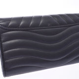 LOUIS VUITTON, Louis Vitton, New Wave, long wallet, black M63298, Ladies, reza, wallet, wallet, B-rank, used silver storehouse.