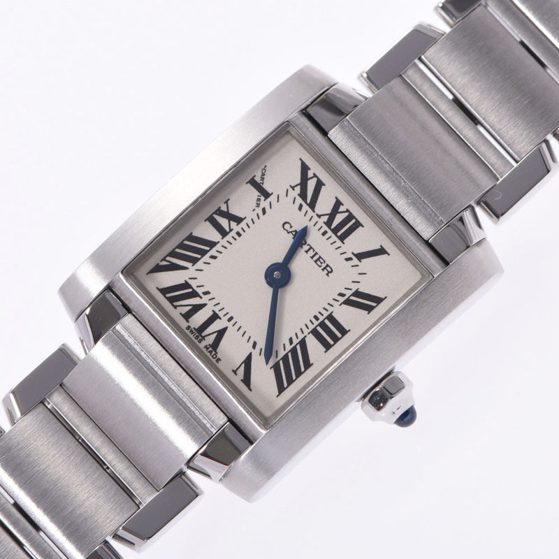 CARTIER Cartier Cartier Cartier France SM女士SS手表石英表盘A级二手银藏