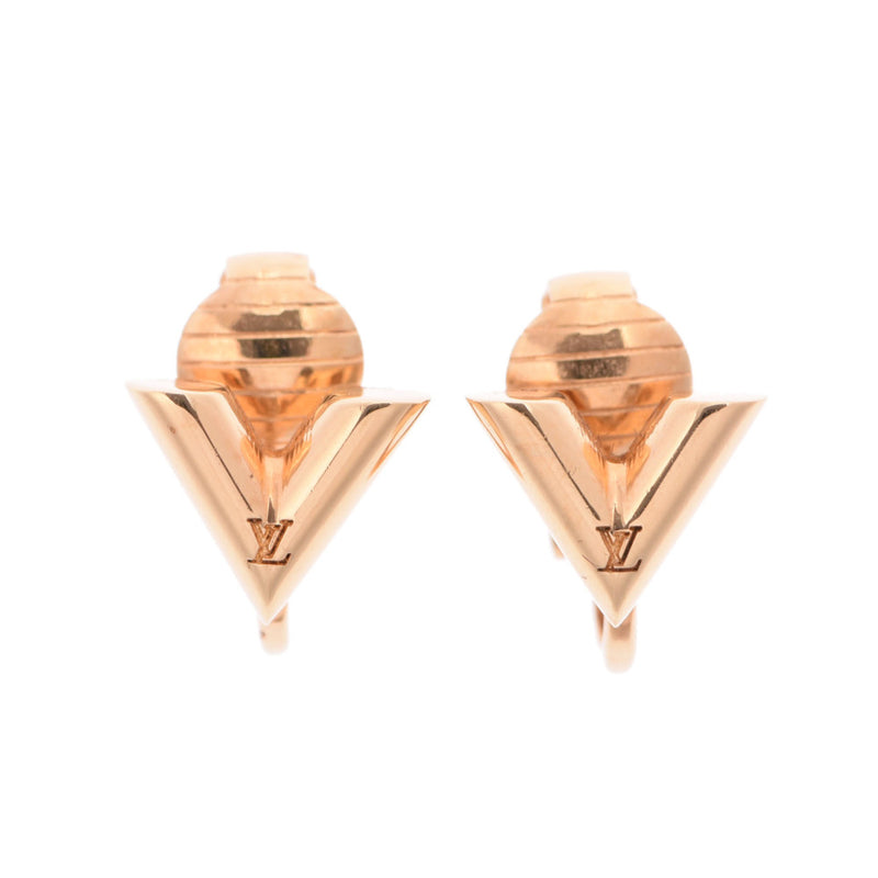 LOUIS VUITTON Louis Vuitton essential V M68039 lady's-earrings AB rank used silver storehouse