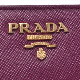 PRADA プラダ パープル ゴールド金具 1ML225 レディース サフィアーノ 二つ折り財布 ABランク 中古 銀蔵