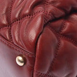 CHANEL Chanel bubble quilt chain bag red brown gold hardware women's scarf handbag a-rank second-hand silver