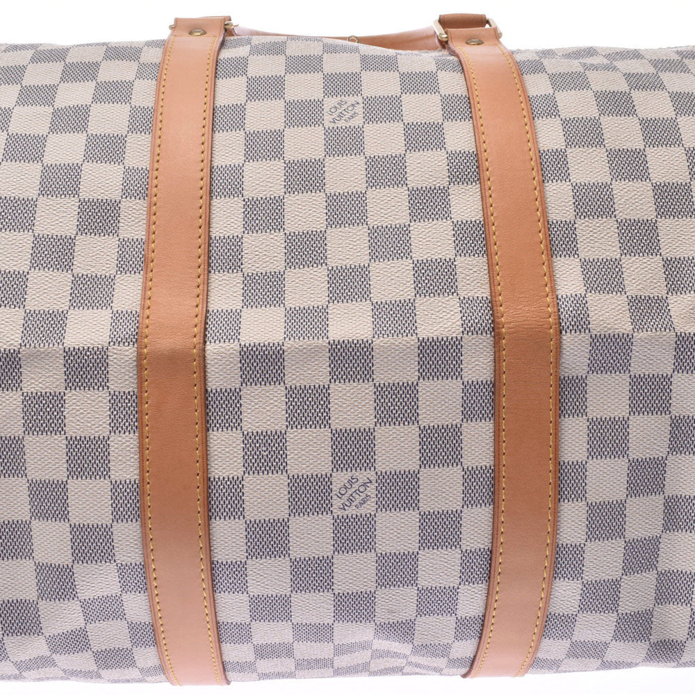 Louis Vuitton ダミエ・アズール ボストンバッグ キーポル50 ルイヴィトンアズール キーポル50 14137 白 ユニセックス ダミエ