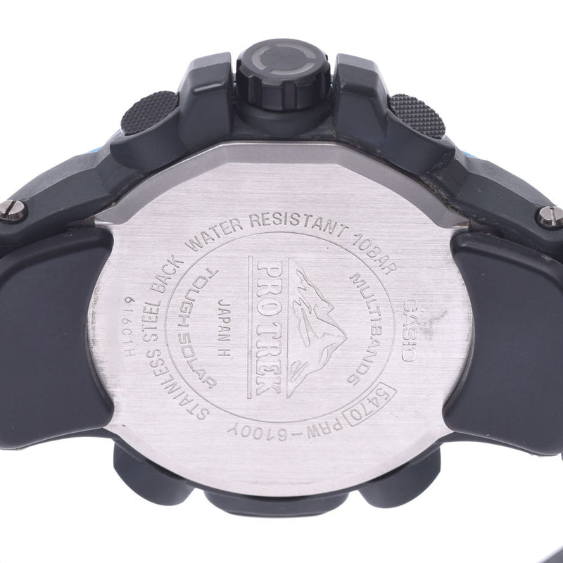 CASIO カシオ プロトレック PRW-6100Y-1AJF メンズ SS/樹脂 腕時計 ソーラー電波時計 黒文字盤 Aランク 中古 銀蔵