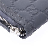 GUCCI Gucci GG Pattern Dark Grey System 233194 Unisex Rubber / Leather Long Wallet A Rank Used Ginzo