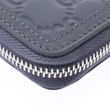 GUCCI Gucci GG Pattern Dark Grey System 233194 Unisex Rubber / Leather Long Wallet A Rank Used Ginzo