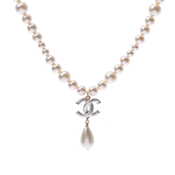 香奈儿香奈儿人造珍珠项链共同标记17年模型黄金硬件女士的项链a级二手银饰品
