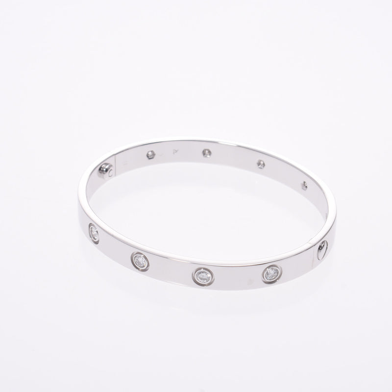 CARTIER Cartier Love bracelet full diamond #16 old unisex k18wg/diamond bracelet a-rank used silver