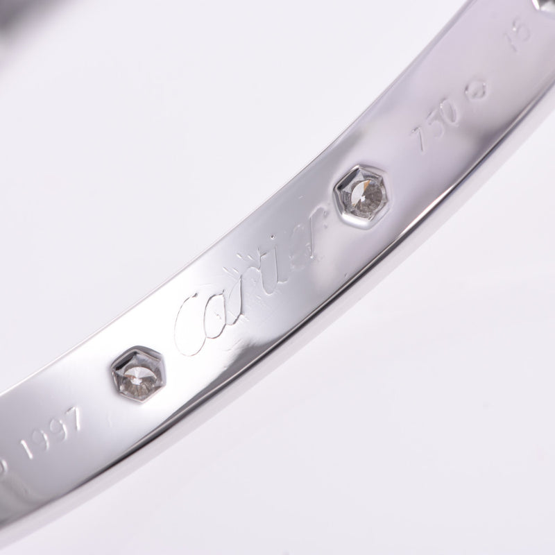 CARTIER Cartier Love bracelet full diamond #16 old unisex k18wg/diamond bracelet a-rank used silver
