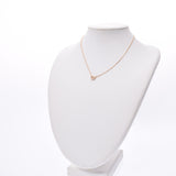 CARTIER Cartier C heart necklace 1P diamond Lady's K18PG necklace A rank used silver storehouse