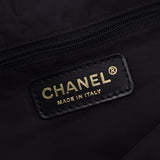 CHANEL Chanel current style bell line Thoth GM black Lady's nylon leather tote bag AB rank used silver storehouse