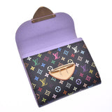 LOUIS VUITTON Louis Vuitton Monogram Multicolor Portofoille Joy Noir / Viole M60283 Ladies Tri-Fold Wallet A Rank Used Ginzo