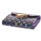 LOUIS VUITTON ルイヴィトン モノグラム マルチカラー ポルトフォイユ ジョイ  ノワール /ヴィオレ M60283 レディース 三つ折り財布 Aランク 中古 銀蔵