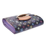 LOUIS VUITTON Louis Vuitton Monogram Multicolor Portofoille Joy Noir / Viole M60283 Ladies Tri-Fold Wallet A Rank Used Ginzo