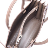 Lady's calf 2WAY bag A rank used silver storehouse of YVES SAINT LAURENT イヴサンローランベビーサックドジュールベージュ origin